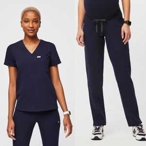 Figs Women's Navy Blue Top